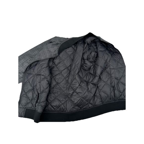 Saks Fifth Avenue Gray Duck Down Bomber Jacket Men’s Size Medium Classic Luxury - Picture 4 of 9